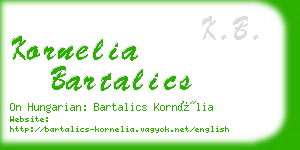 kornelia bartalics business card